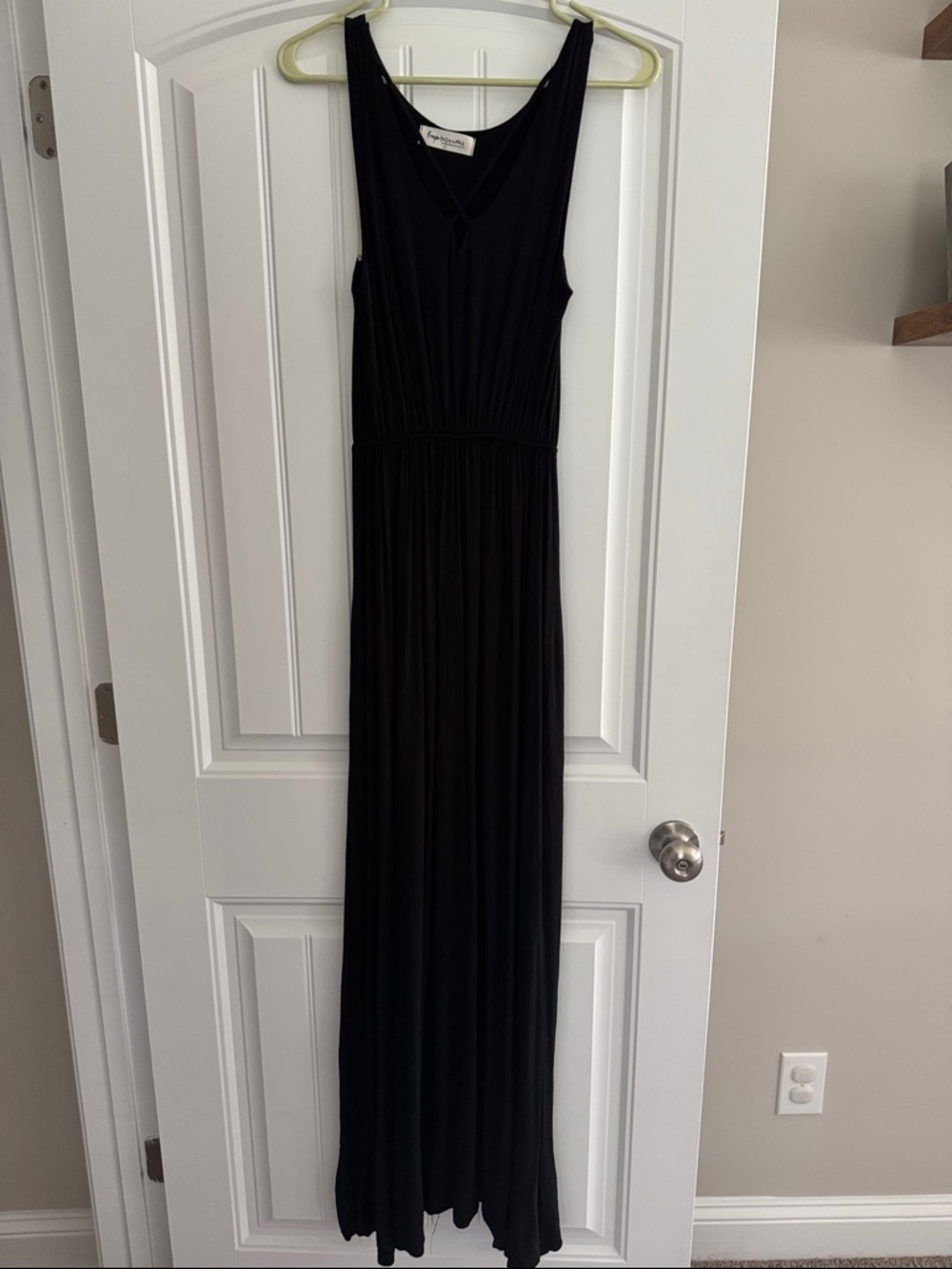 Impressions Black Sleeveless V-Neck Maxi Dress